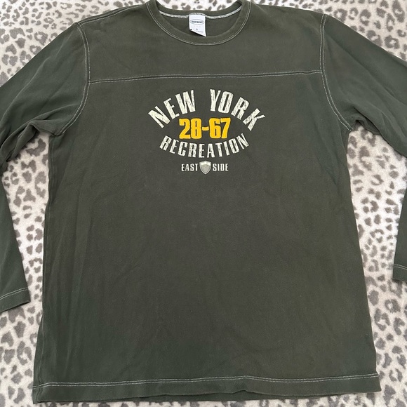 2004 Old Navy Cotton Long Sleeve Graphic Top in Green Size Large Men’s - Picture 5 of 17